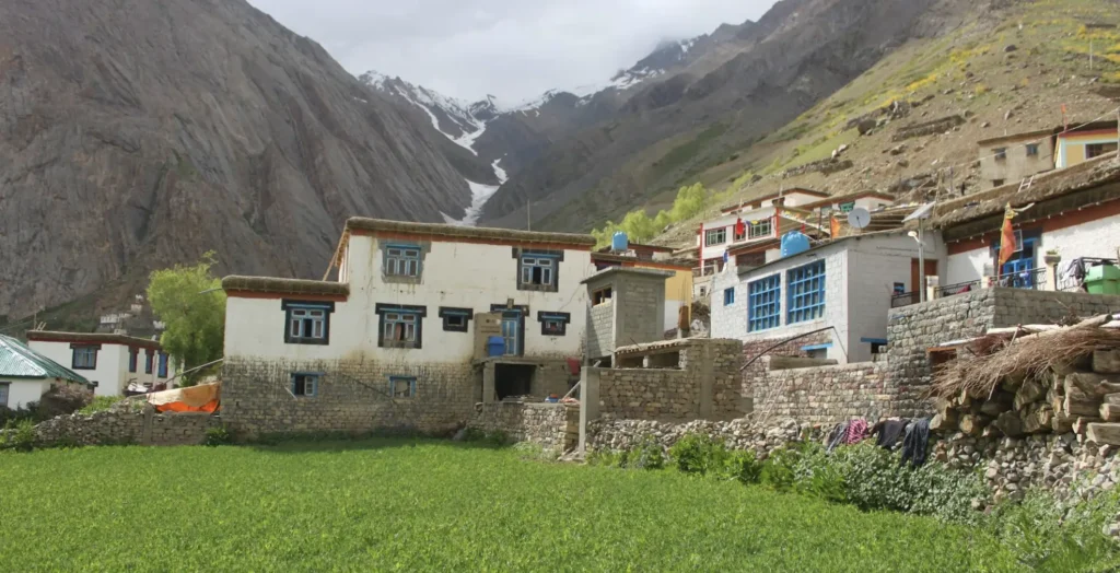 Traditional houses of Mud Village in Pin Valley, Spiti Valley, Himachal Pradesh